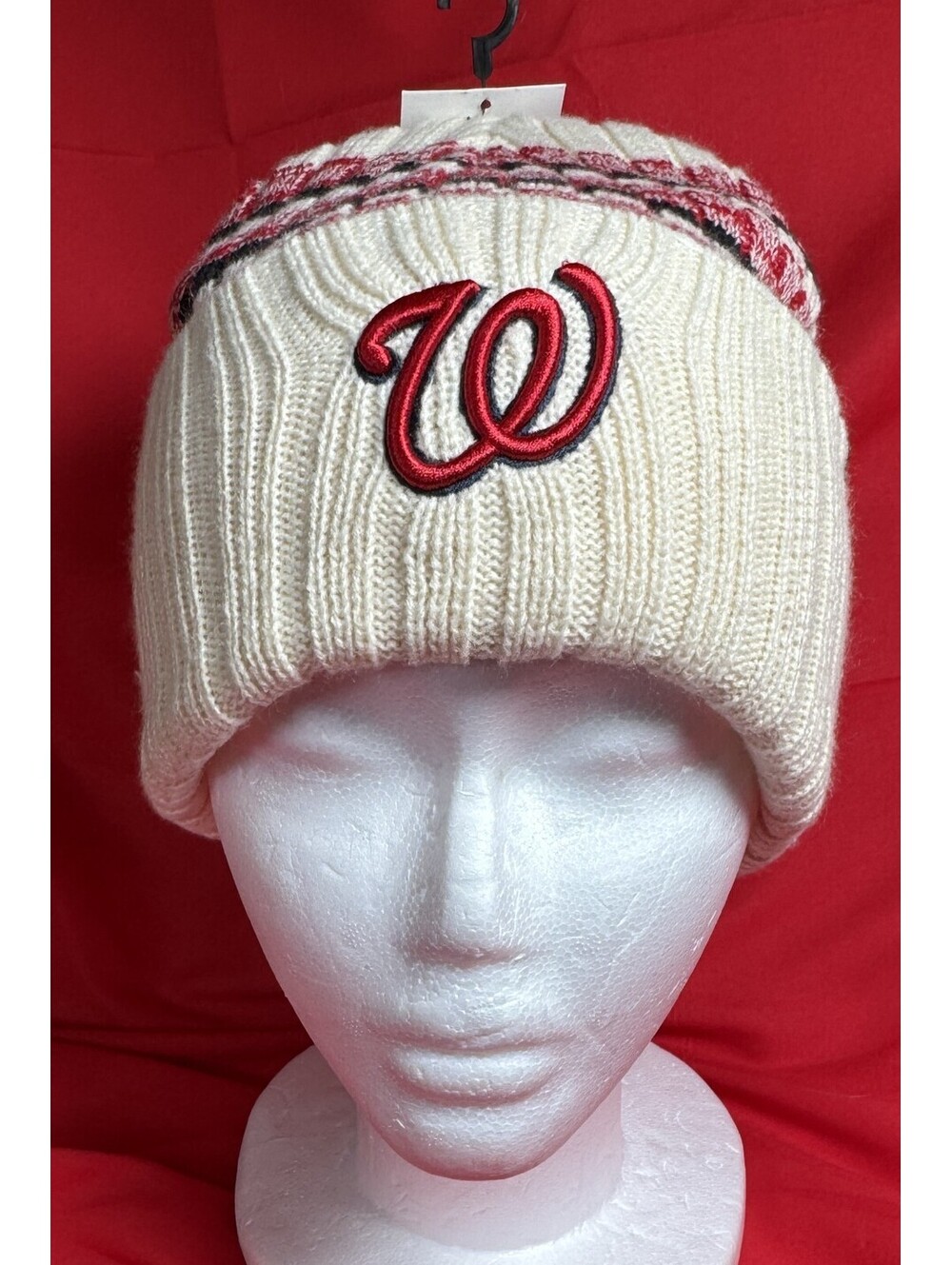 Washington Nationals '47 Natural Tavern Cuffed Knit Beanie Hat NWT